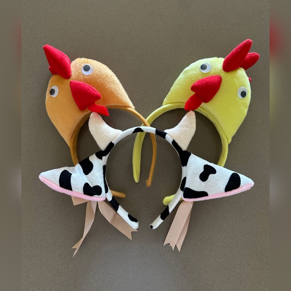 Cow & Chicken Headbands